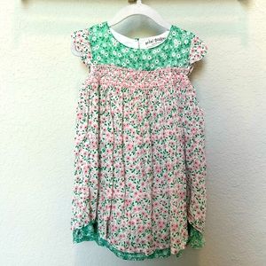 Mini Boden Floral Smocked Dress 2-3 Years